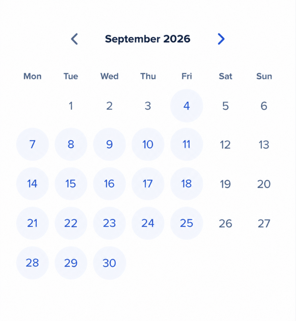 September Calendar - Free Marketing Audit Page